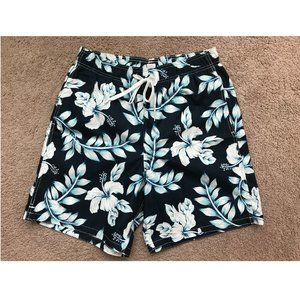 MERONA Men's Blue Leaf Tropical Board Swim Shorts